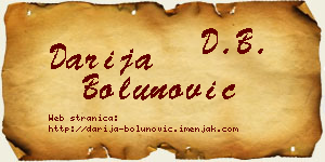 Darija Bolunović vizit kartica